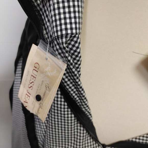 Vintage Y2K Guess Gingham Halter Fit & Flare Dress Size L - Picture 12 of 14